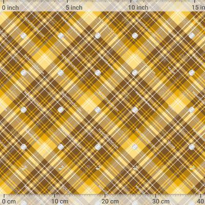 Клетчатый фон в коричневом, жёлтом и белом цвете 2 by Asahihana 732 DPI