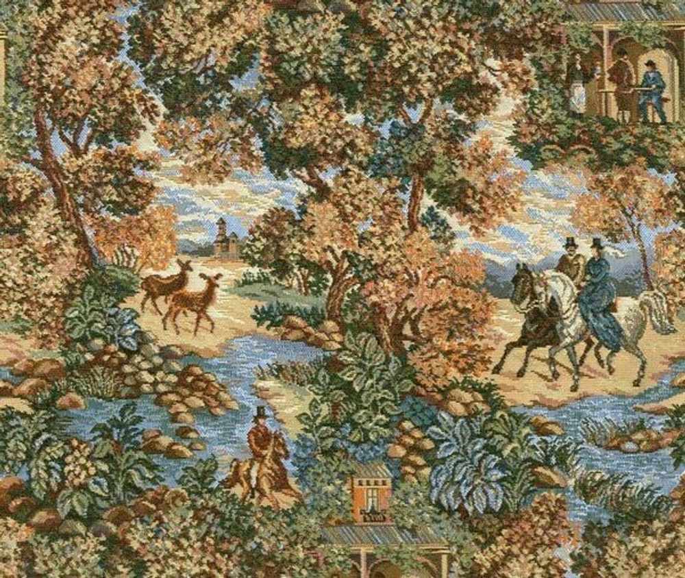 Ткань гобелен гостиный "Прогулка" (160 см) - 1 м.