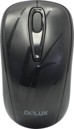 DELUX Wireless Mouse &lt;DLM-107GX+G07UF Black&gt; (RTL)  USB  3btn+Roll