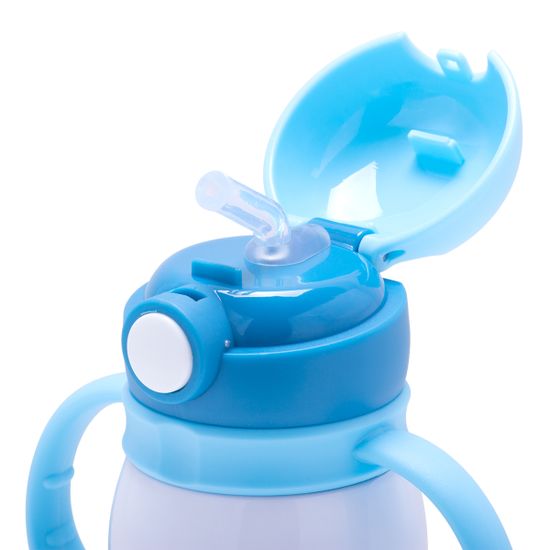 Термос для детей 300 мл. из нержавеющей стали Kamille КМ-2027 с трубочкой и двумя ручками