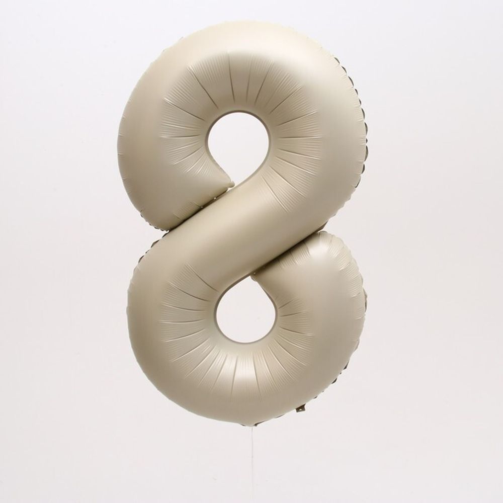 К Шар 40 Цифра 8  «Взбитые сливки» (БГ-60)  Изображение2