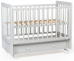 Детская кроватка Tutis Cloud 4 с маятником и ящиком VD25-2122210 серый