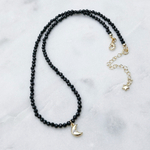 Набор для сборки чокера с черным турмалином (шерлом) и подвеской