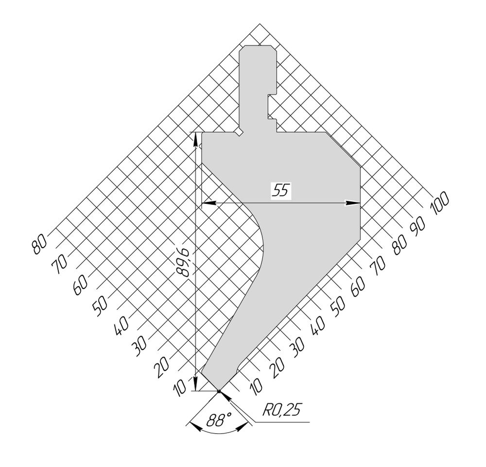 Пуансон AP 1266 88° H89,60 R0,25