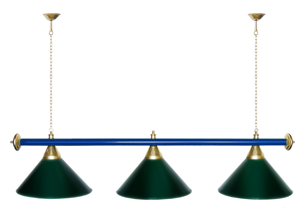 Лампа STARTBILLIARDS 3 пл. (плафоны золотые,штанга золотая,фурнитура золото)