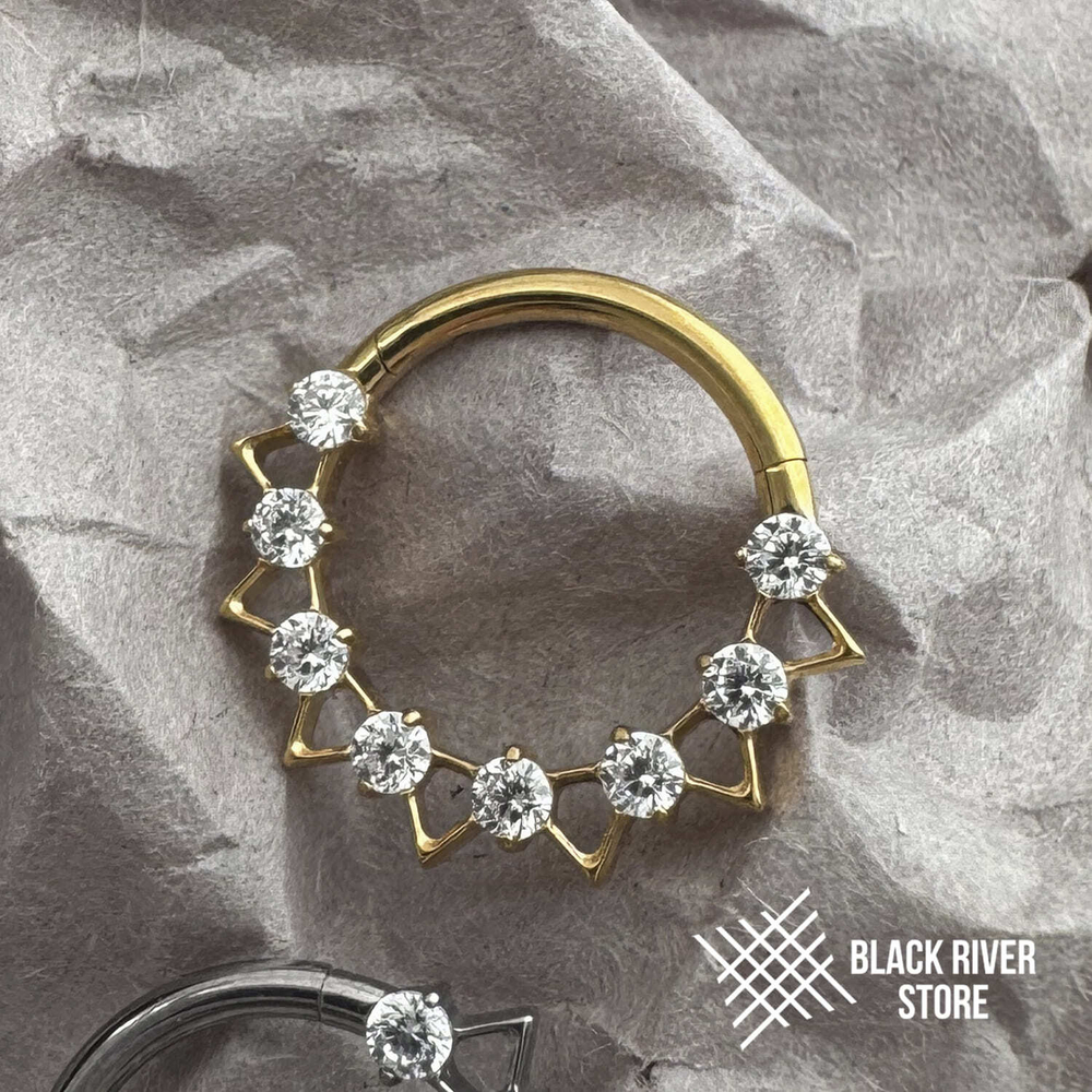 Кликер Ansel Crystal PVD Yellow 1.2мм