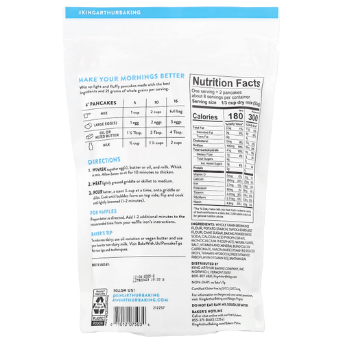 King Arthur Baking Company, безглютеновая блинная смесь, 425 г (15 унций)