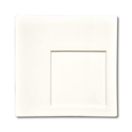 Тарелка 24*24 см квадратная смещенное дно белая фарфор KW "Black Label" P.L. Proff Cuisine [1]