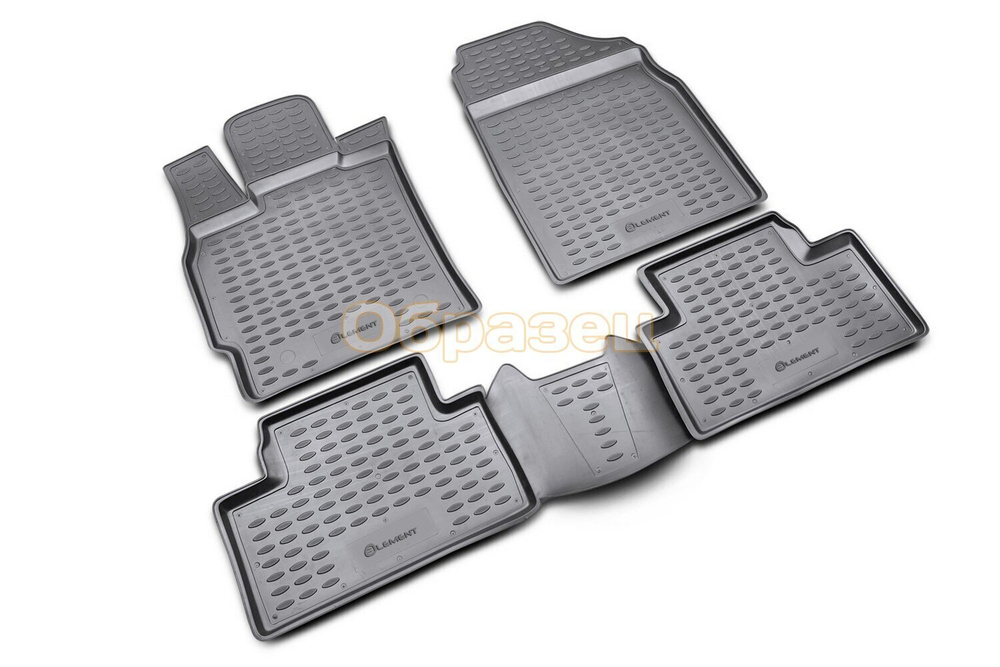 Коврики Standard, в салон для NISSAN X-Trail T31 (II, IIp), 2007-2013, 4 шт. (полиуретан, чёрные) Element.NLC.36.20.210