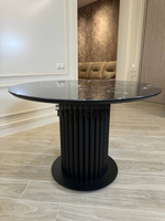 Круглый стол "Орион", черный мрамор