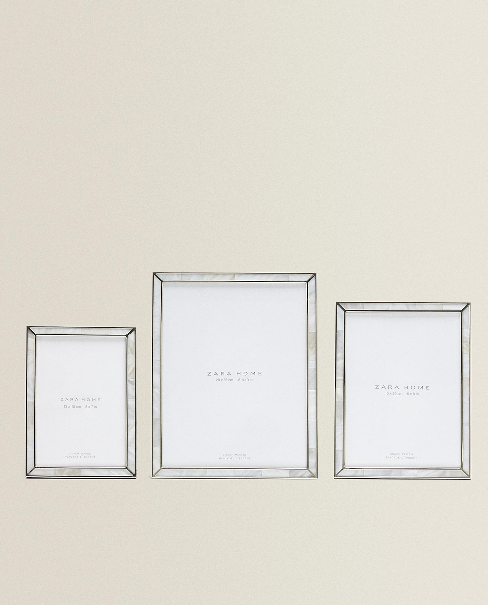 Zara Home Фоторамка из стекла, цвет белый, 19 см · 4375/045