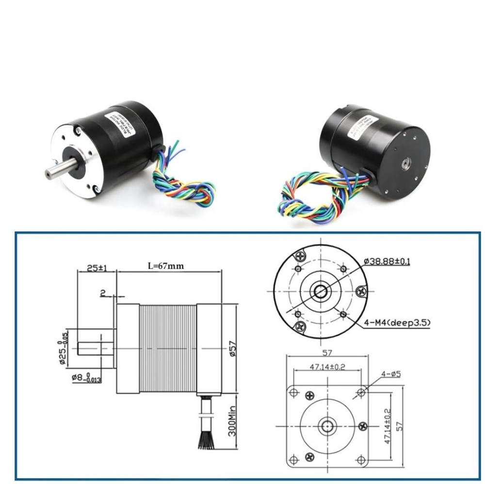 Электродвигатель JK57BLS02 92Вт