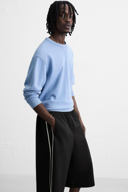 ZARA ТЕХНИЧЕСКИЕ БЕРМУДЫ С ЛАМПАСАМИ, ЧЕРНЫЙ