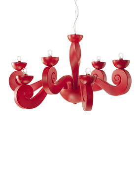 replica  Botero s pendant lamp 6 lights (red)