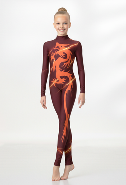 Dragon and Lightning Aerial Gymnastics Jumpsuit