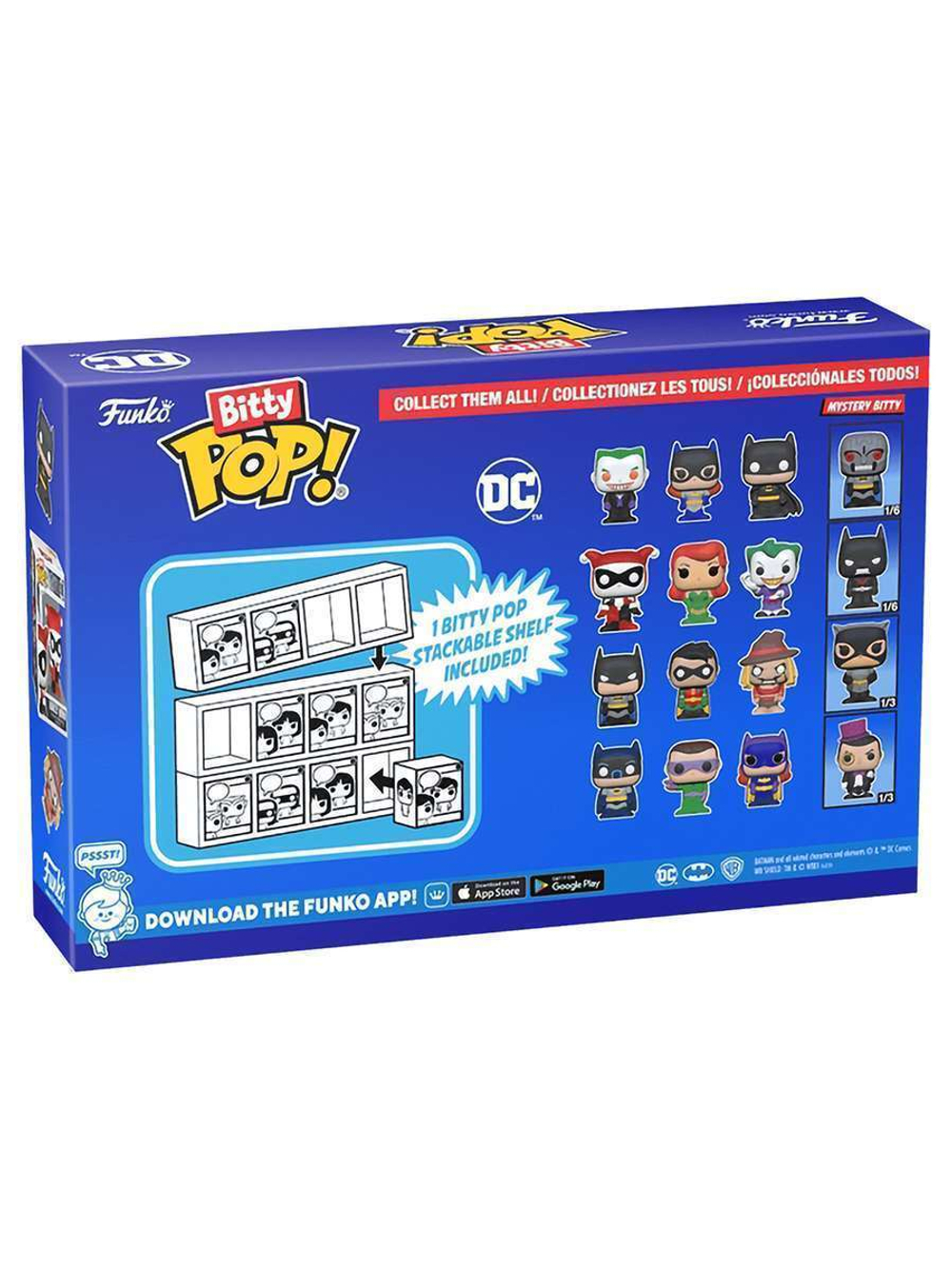 Фигурка Funko Bitty POP! DC Comics S1 Batman+Robin+Scarecrow+Mystery (1 of 4) 4PK 71311