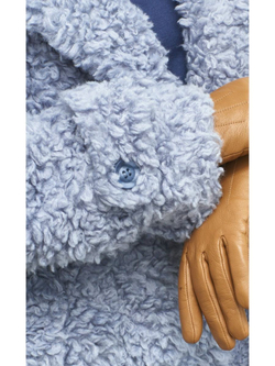 Премиальная шуба чебурашка Люкс эко-мех, голубая, SilverFox