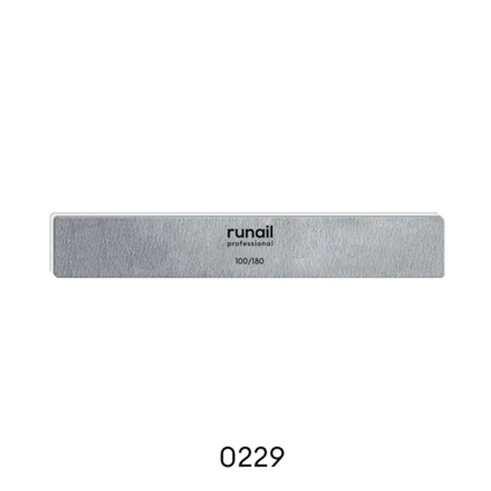 Runail Пилка для искуст ногтей серая, узкая прямая 100/180