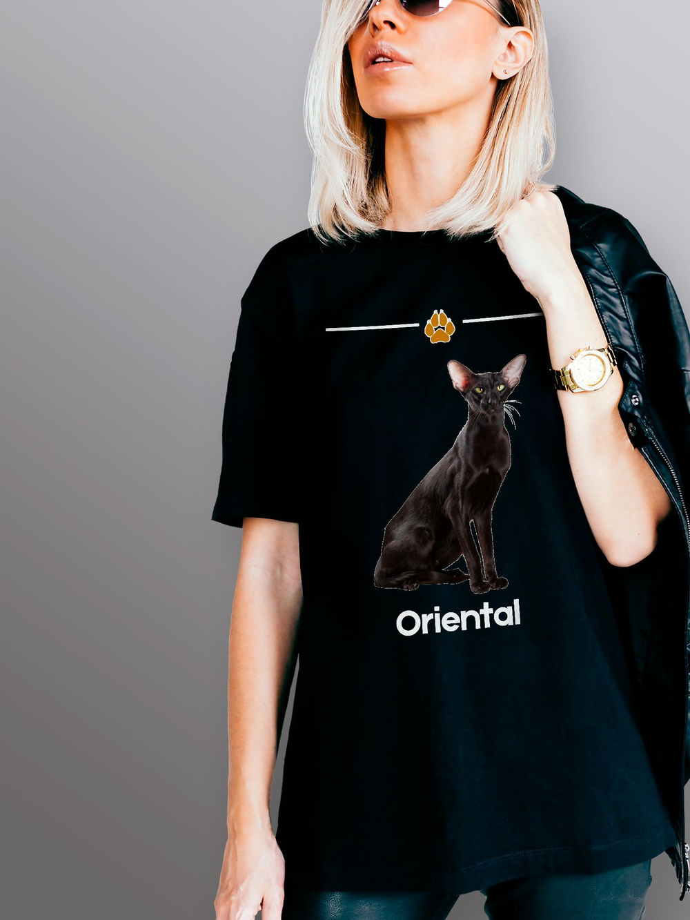 Футболка ориентальная кошка