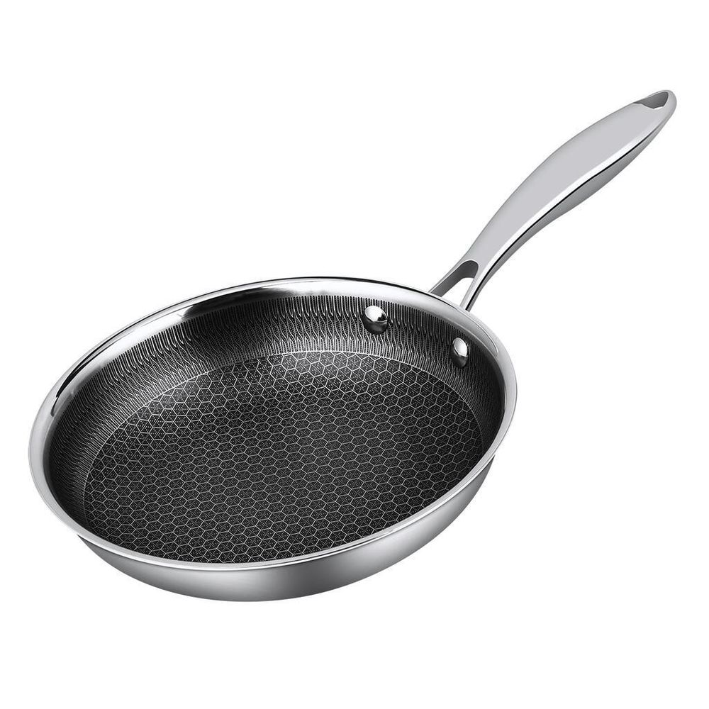 Сковорода 28 см, h 5,5 см New Kitchen Honeycombs нерж. с лазерными насечками ИНДУКЦИЯ P.L