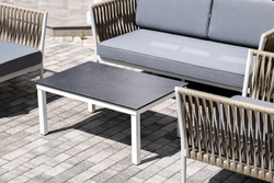 "Касабланка" лаунж-зона плетеная из роупа 4-местная, цвет серый