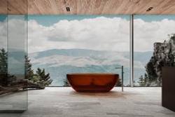 Прозрачная ванна ABBER Kristall AT9703Opal коричневая  170x75 см