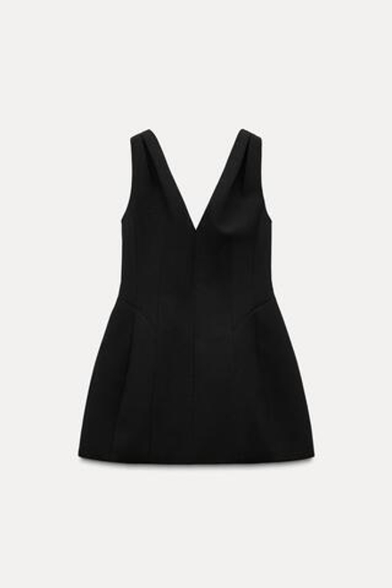 ZARA КОРОТКОЕ ПЛАТЬЕ ОБЪЕМНОГО КРОЯ ИЗ КОЛЛЕКЦИИ ZW, ЧЕРНЫЙ