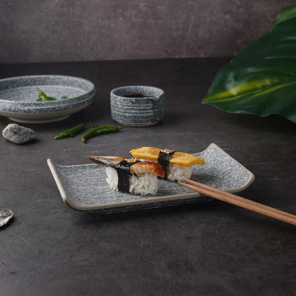 Блюдо прямоугольное 17,5*10*2,6 см с бортами Side Up2 Stone Untouched Taiga P.L. Proff Cuisine [1]