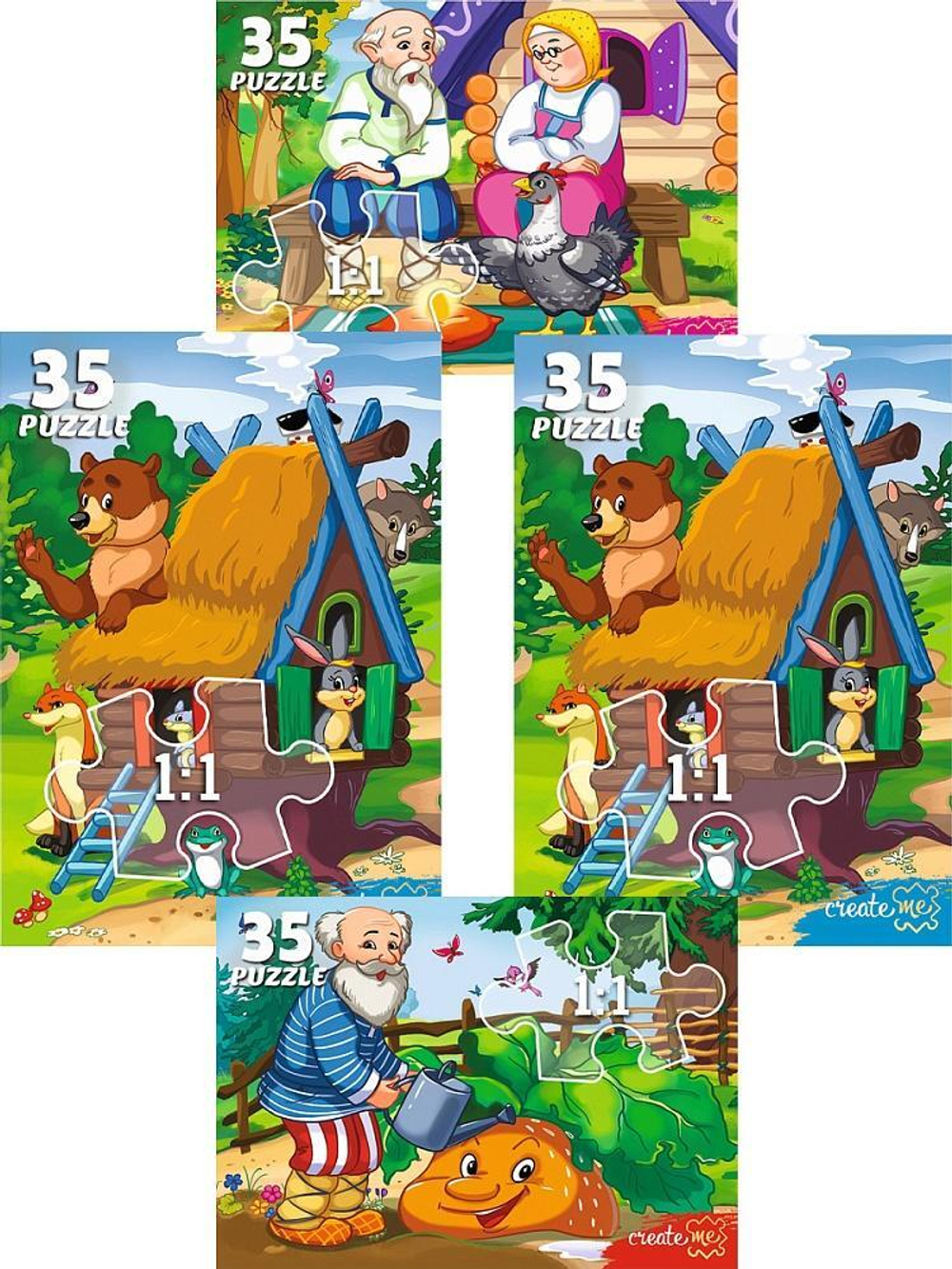 Игра настольная ПАЗЛ 35 деталей (РЫЖИЙ КОТ) Любимые картинки
