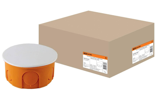 Коробка распаячная СП D80х40мм крышка IP20 TDM