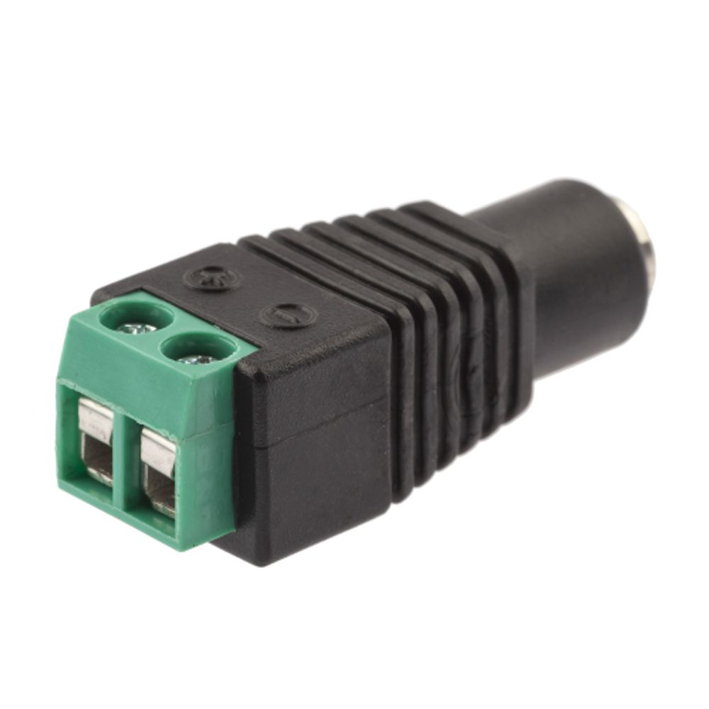 Разъем ЭРА гнездо DC питания 2. 1х5. 5 с клеммной колодкой упаковка блистер 50 шт.