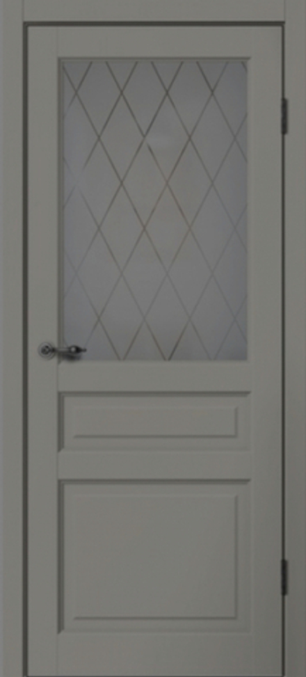 Дверь межкомнатная Classic 3 ПО (серый)