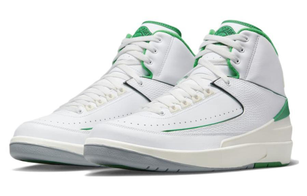 Jordan Air Jordan 2 "Lucky Green" mid-top retro basketball shoes men's white green