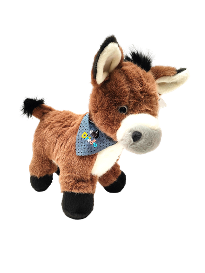 Мягкая игрушка Ослик серый 35х30см