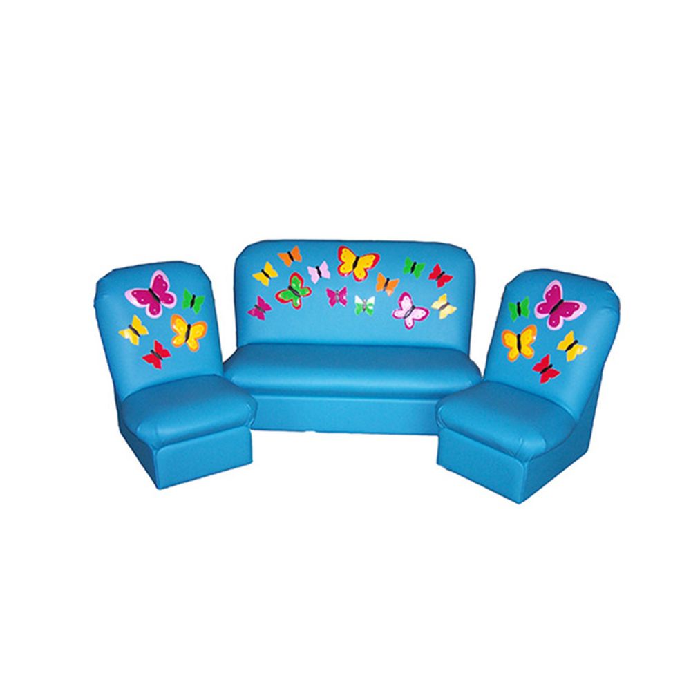 Комплект мягкой игровой мебели «Сказка» Бабочки голубой