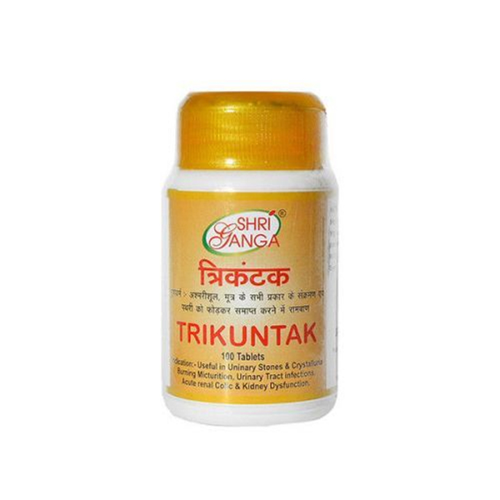 БАД Shri Ganga Trikuntak Трикунтак усиливает функцию почек, растворяет и удаляет камни, 100 таб
