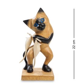 Decor and Gift 40-033 Статуэтка «Кот с уловом» суар 22 см