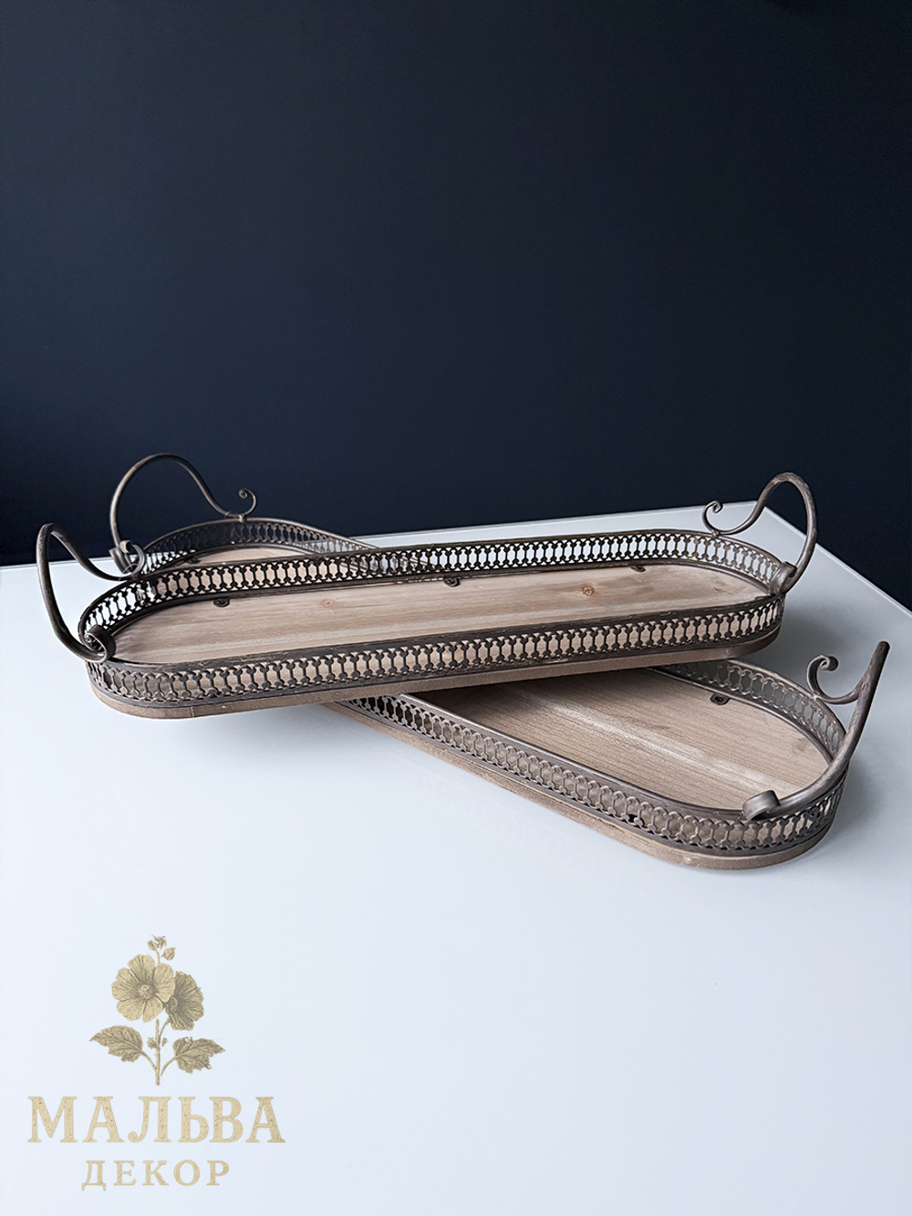 Набор из 2-х декоративных подносов "Гранд" CAMPO Home & Garden