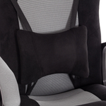 Кресло DRIVER (22) флок/ткань, черный/серый, 35/TW-12