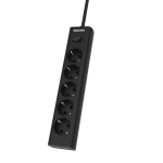 Сетевой фильтр удлинитель Philips CHP2155BB/51 с пятью стандартными розетками EU, с заземлением и защитой от перегрузок, 3 м, черный