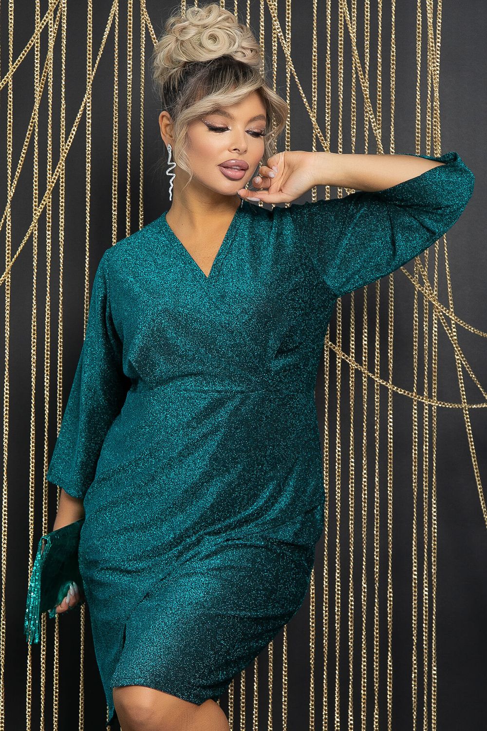 Платье Беатрис (мерцающая бирюза) П11847 LT Collection