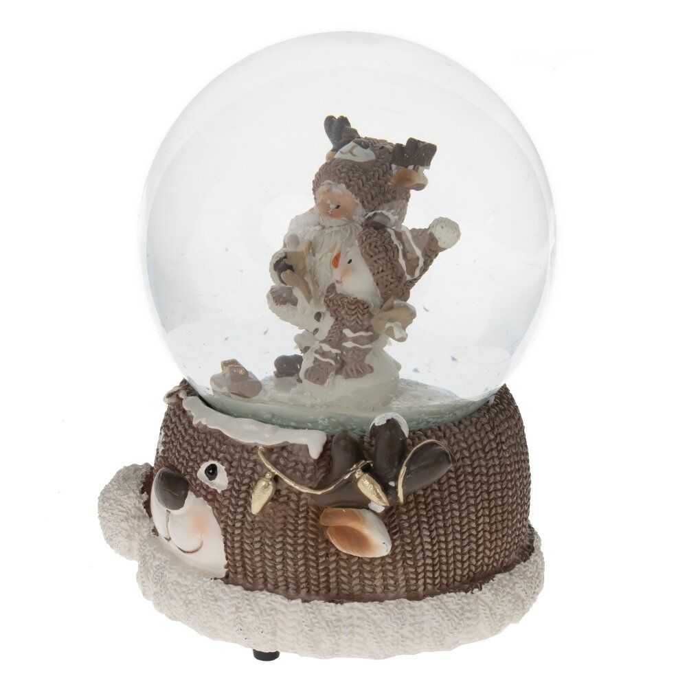 GAEM Фигурка декоративная "Дед Мороз" в стекл шаре (ключ,муз), L10 W10 H14 см