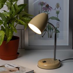 Настольный светильник ЭРА N-116-Е27-40W-BG бежевый