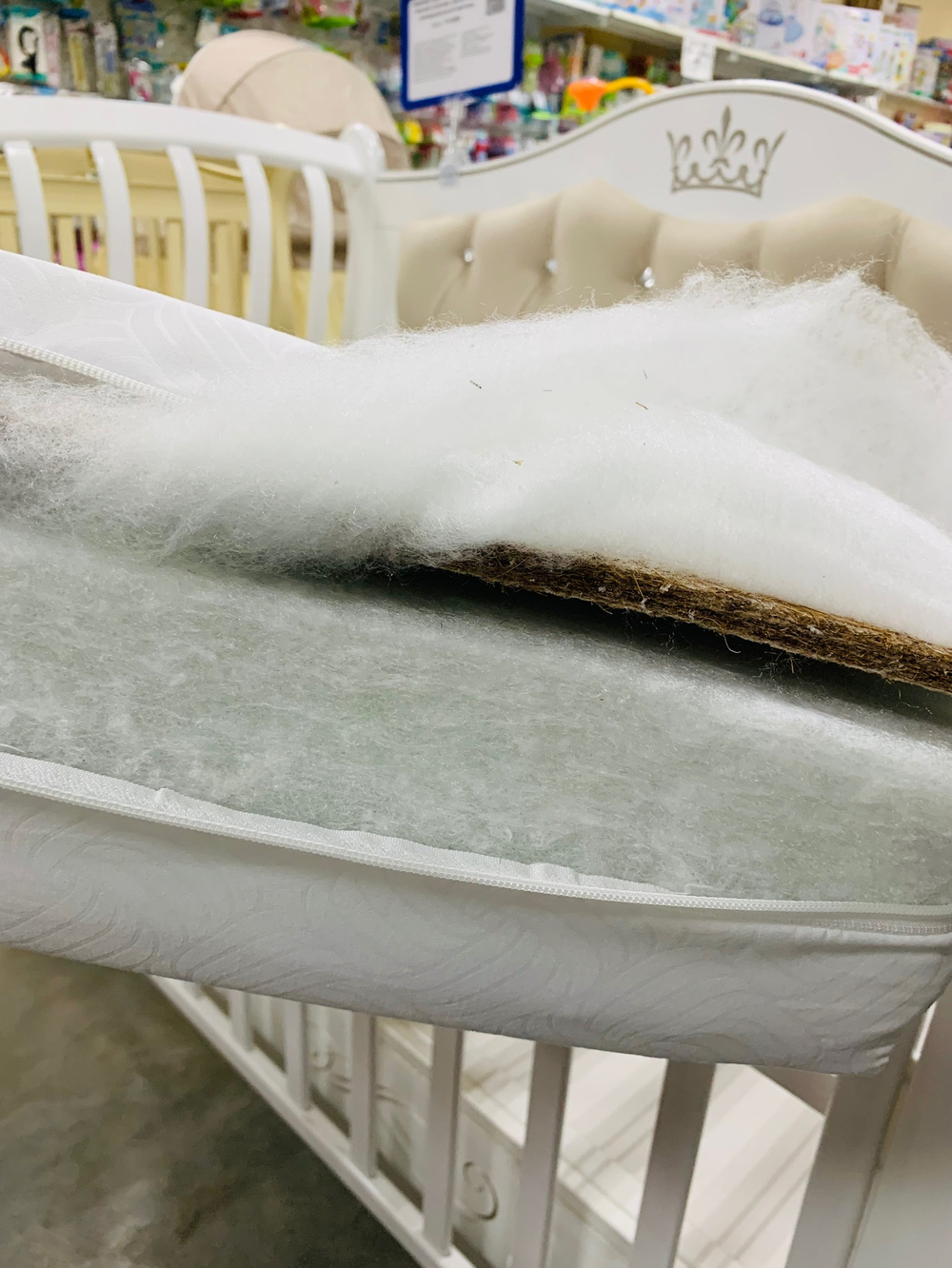 Матрас овал "Львенок" Стег. трикотаж, 125*75*11 см