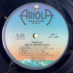Винтажная виниловая пластинка LP Krokus Metal Rendez Vous (USA 1980)