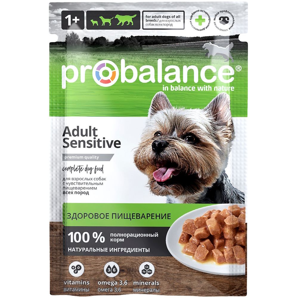 Пауч ProBalance Sensitive для собак с чувствительным пищеварением и склонным к аллергии Пауч ProBalance Sensitive для собак с чувствительным пищеварением и склонным к аллергии