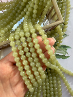 Нить бусин из тонированного кварца 8мм, гладкие