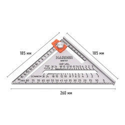 Угольник столярный многофункциональный 260 мм. HARDEN