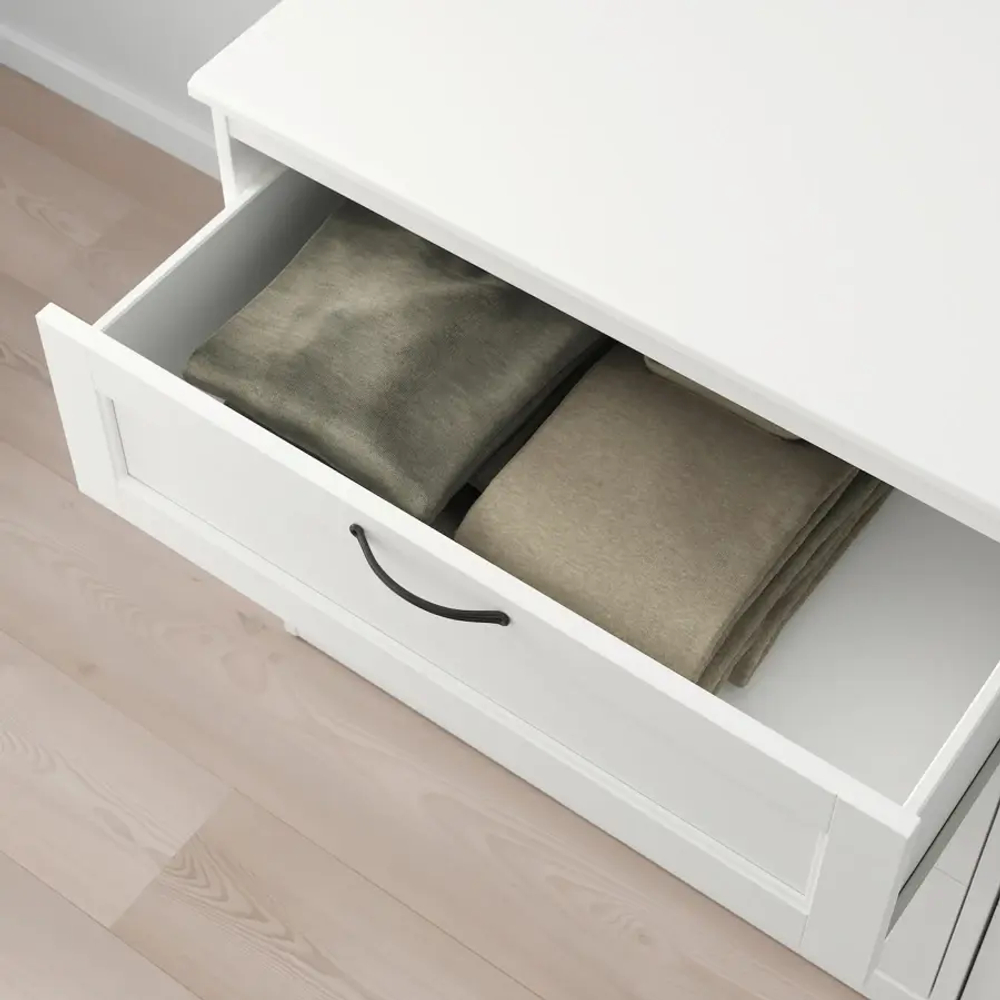 Комбинация мебели для спальни - IKEA SONGESAND, 200x140см, белый, СОНГЕСАНД ИКЕА