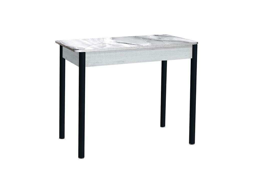 Нью йорк фотопечать стол обеденный раздвижной со стеклянной поверхностью / белый мрамор/бетон белый/черный 900*600 (1200)